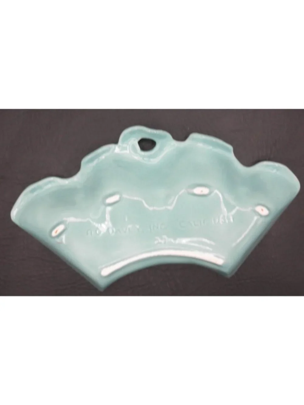 VTG Lazy Susan 4 Dish Serving Set AC DAVEY, INC. Turquoise USA Pottery MCM